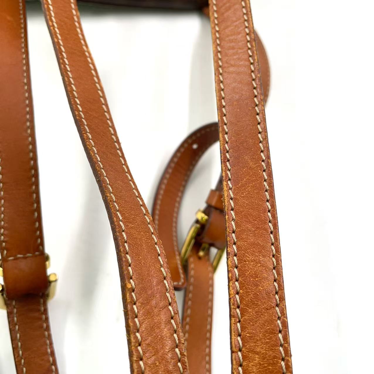 Celine Macadam Pattern Mini Rucksack PVC Leather Brown – Fair Condition | L’LUXE