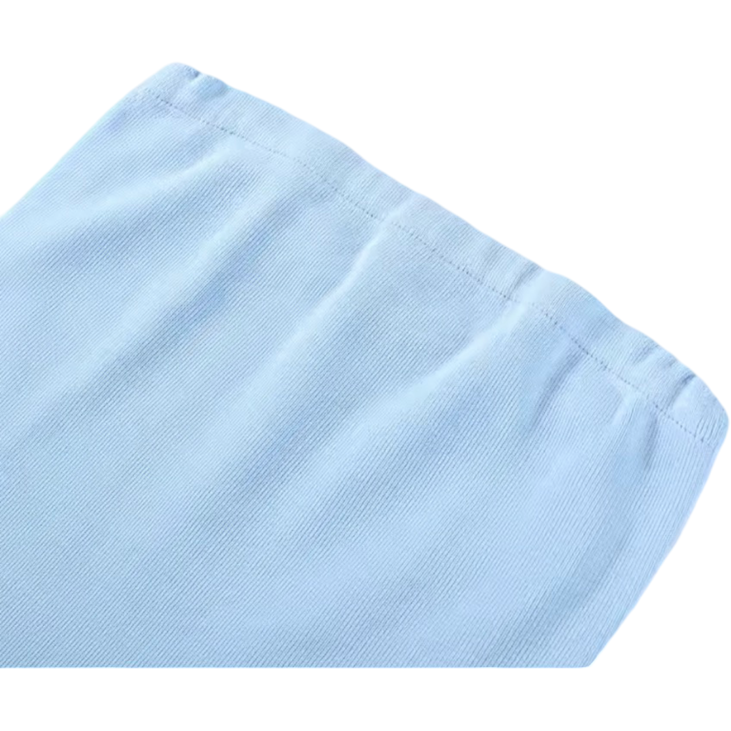 Blue Strapless Knit Top & Hollow Lace Pants Set | Resort • Wear