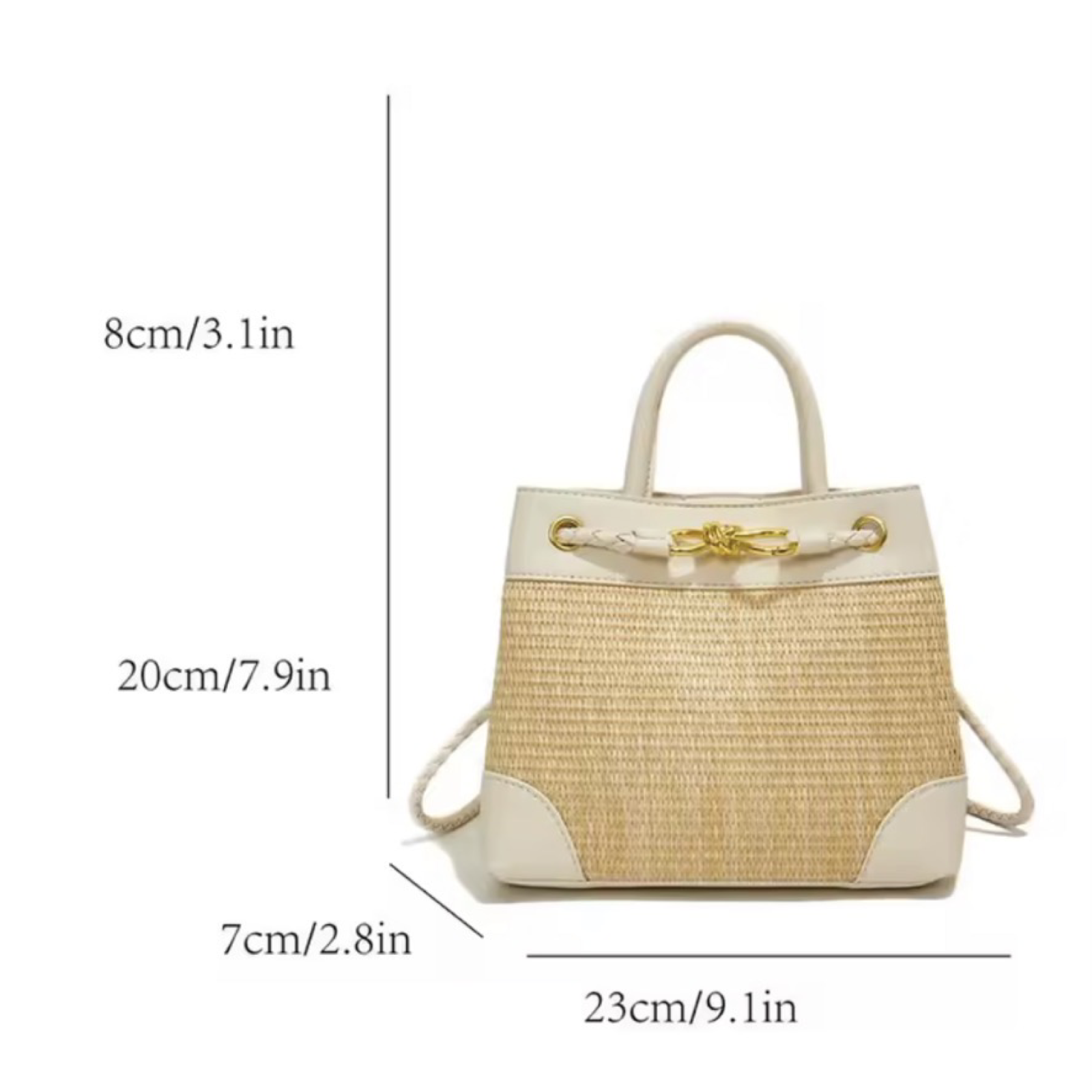 Structured Mini Tote with Woven or Smooth Finish – Multiple Colours – Resort Style (Generic)