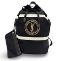 Saint Laurent Rive Gauche Canvas Backpack Black – Authentic Previously Owned