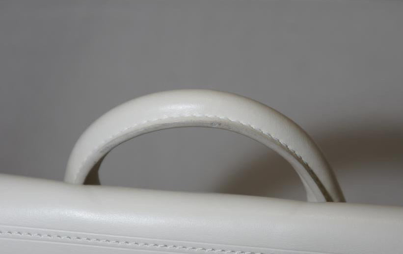 Louis Vuitton Steamer PM Monogram Leather White Previously Owned Authentic