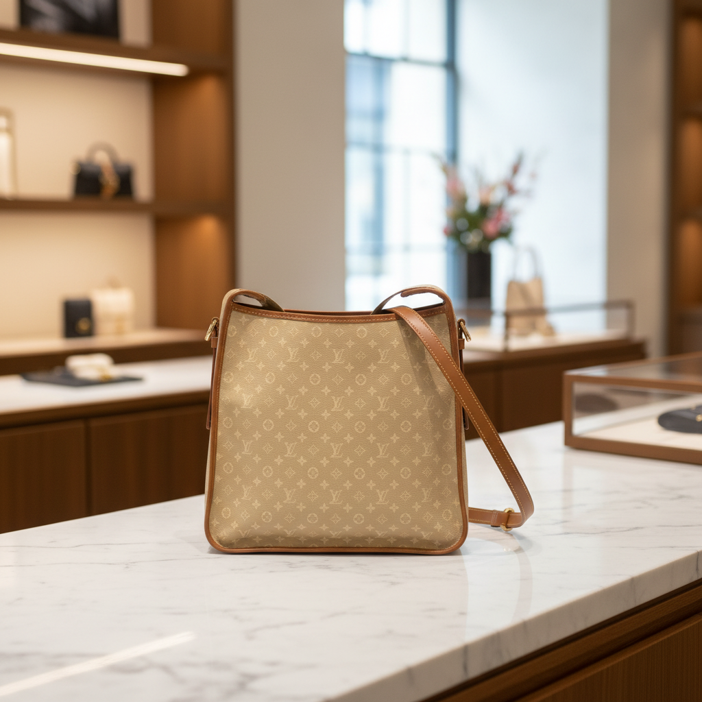 Louis Vuitton Buzas Marie Kate Monogram Mini Canvas Beige Shoulder Bag Previously Owned Authentic