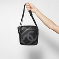 CHANEL Sport Line Black Coated Canvas Crossbody Bag/ Authentic Previously Owned