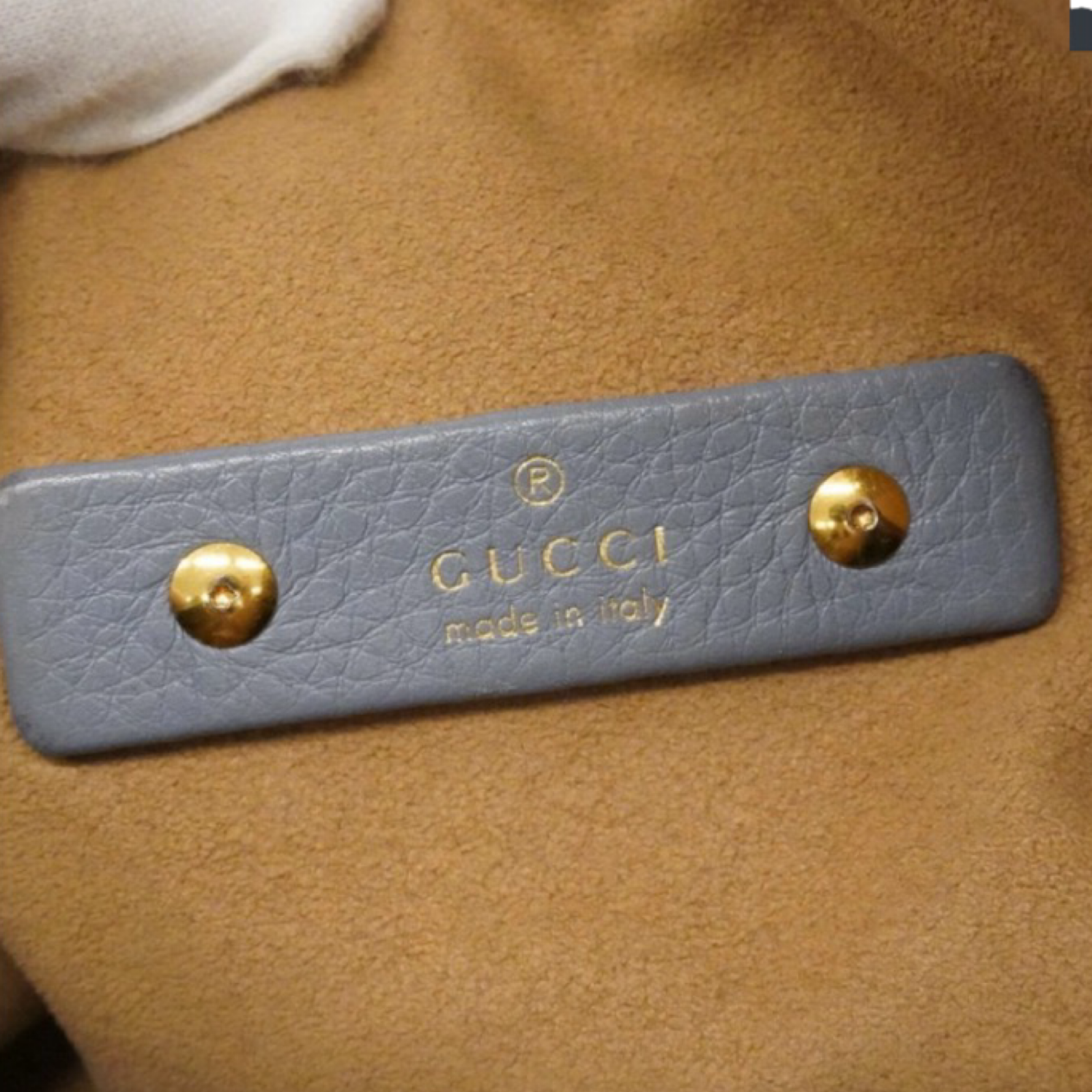 GUCCI Soft Bit Blue Leather Shoulder Bag | Pre-Owned Authentic