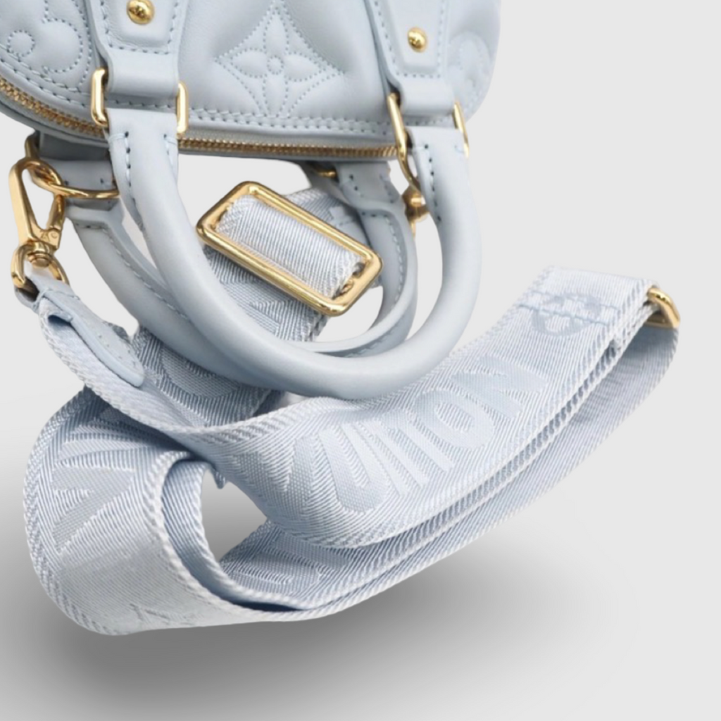Louis Vuitton Alma Soft BB Bubblegram Blue Glacier Lambskin – Excellent Condition -previously owned Authentic