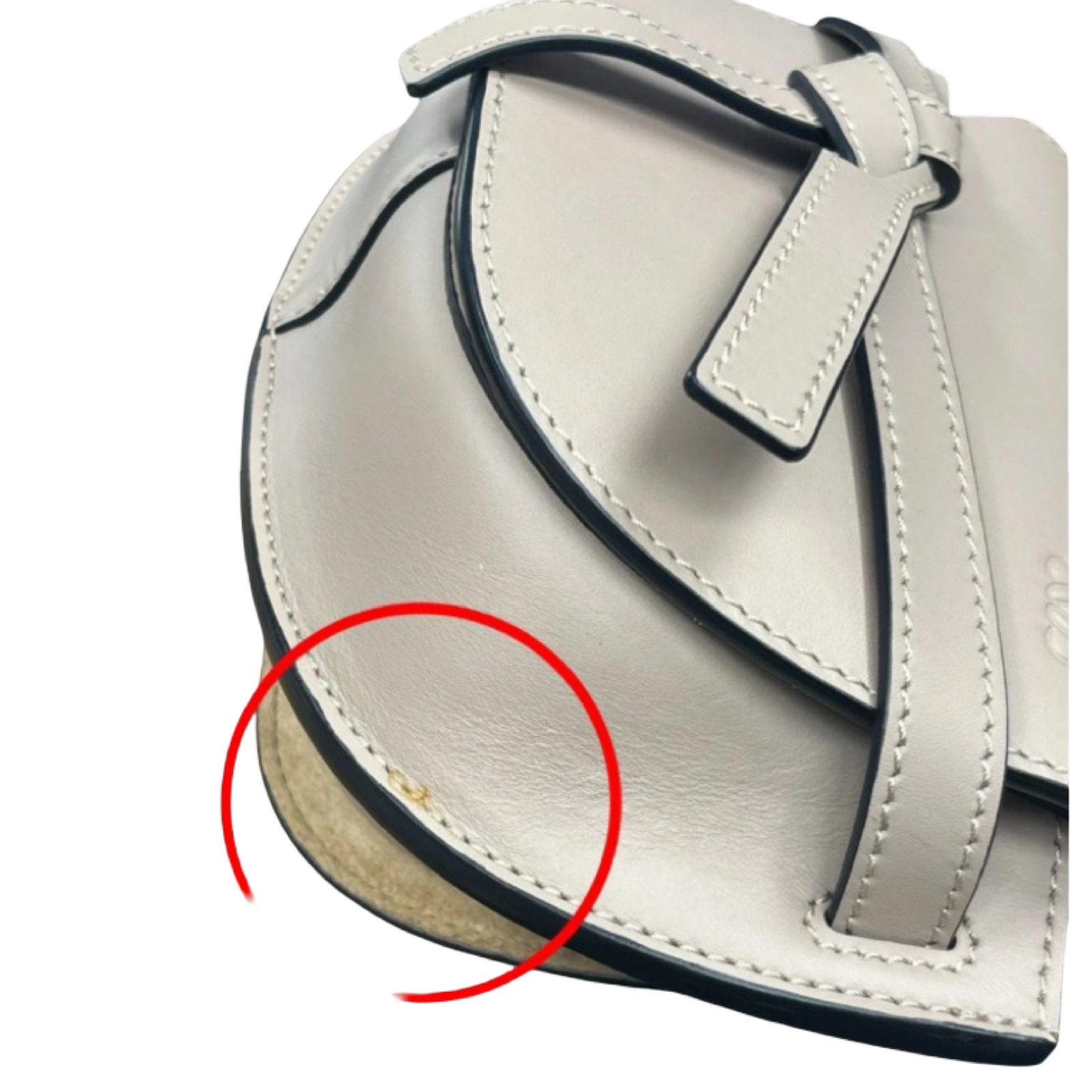 LOEWE Gate Dual Mini Beige Leather Bag Previously Loved Authentic