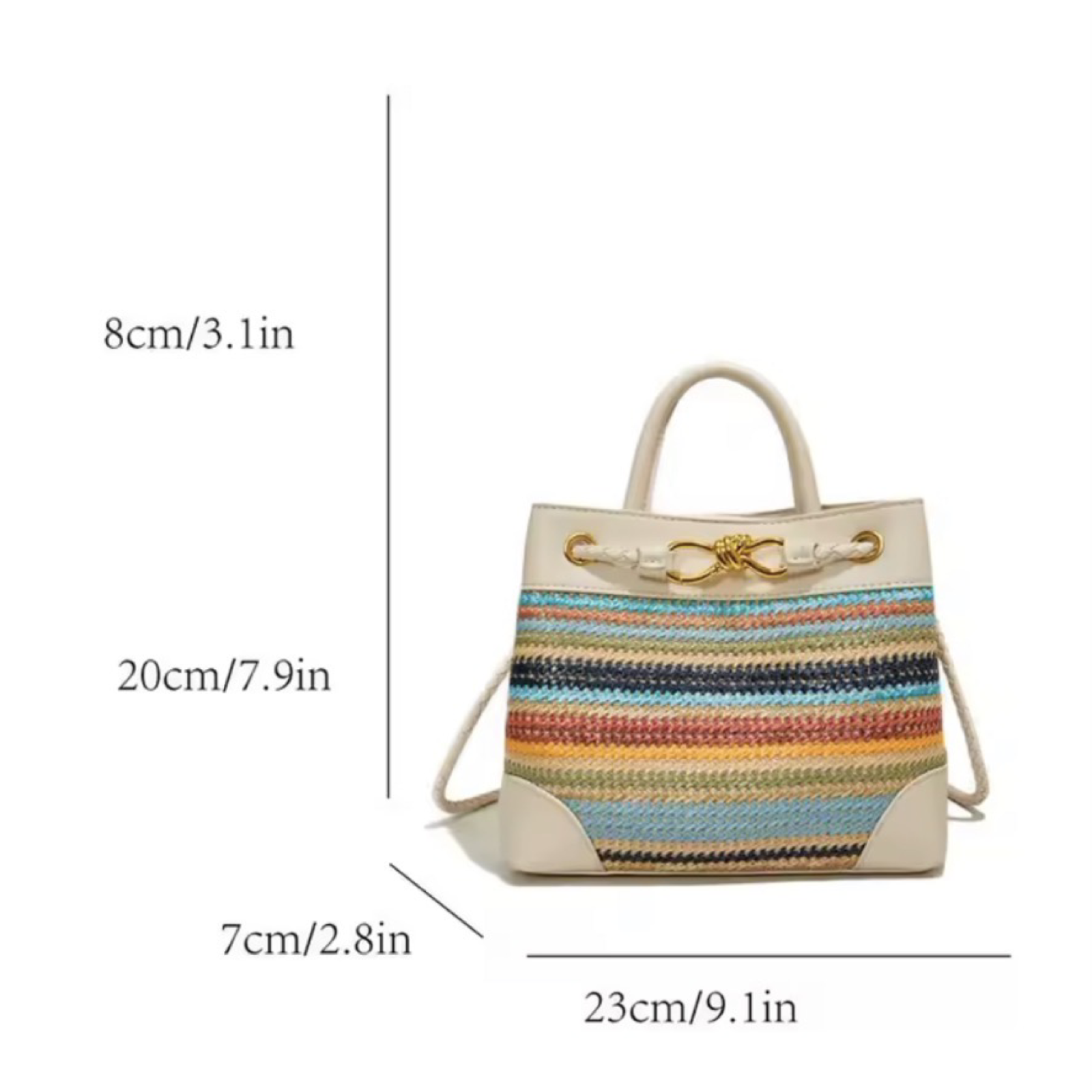 Structured Mini Tote with Woven or Smooth Finish – Multiple Colours – Resort Style (Generic)