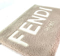 Fendi Mouton Logo Boa Clutch Pouch Beige Shearling – Previously Owned Authentic