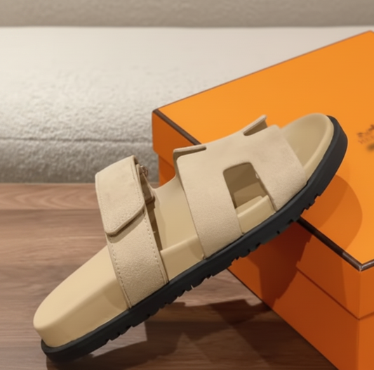 Double-Strap Slide Sandals | L’LUXE Footwear