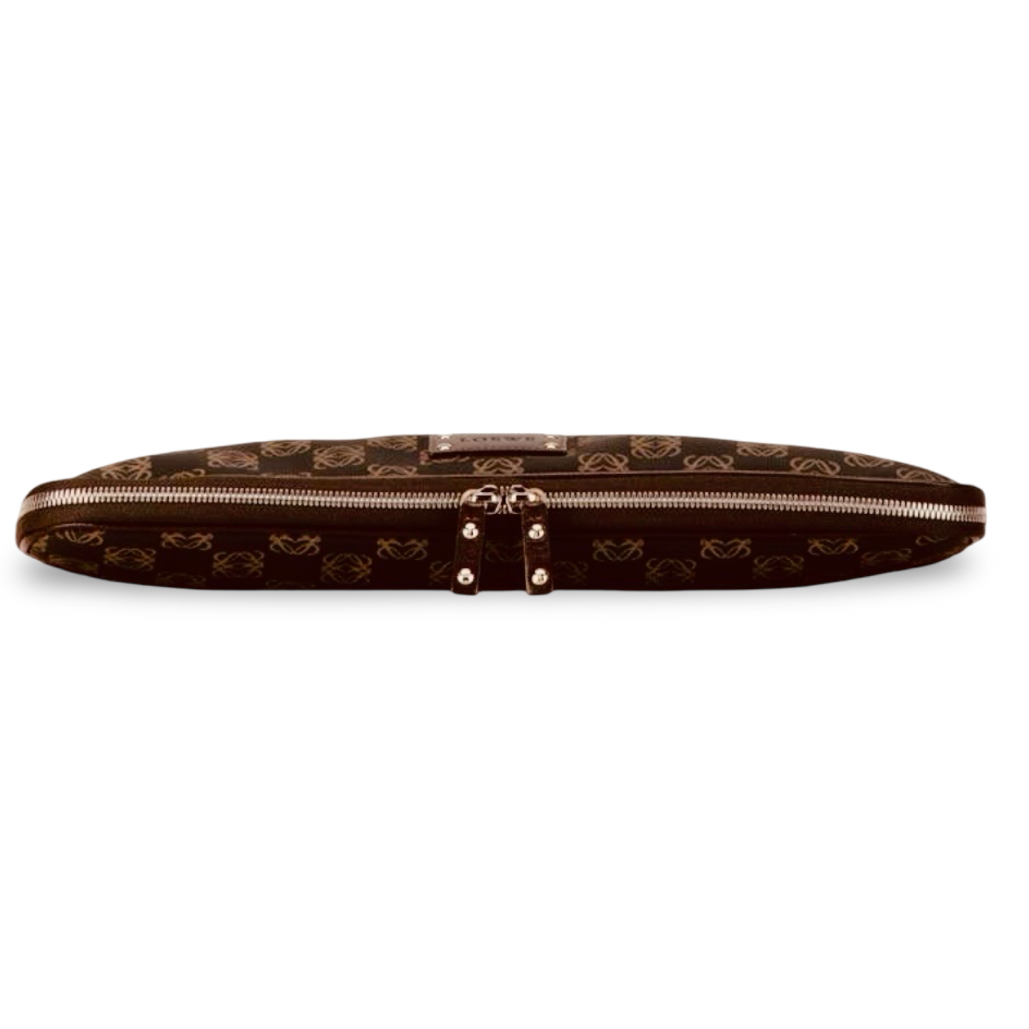 Loewe Anagram PVC Leather Clutch Pouch Black Brown – Good Condition | L’LUXE Authentic’s