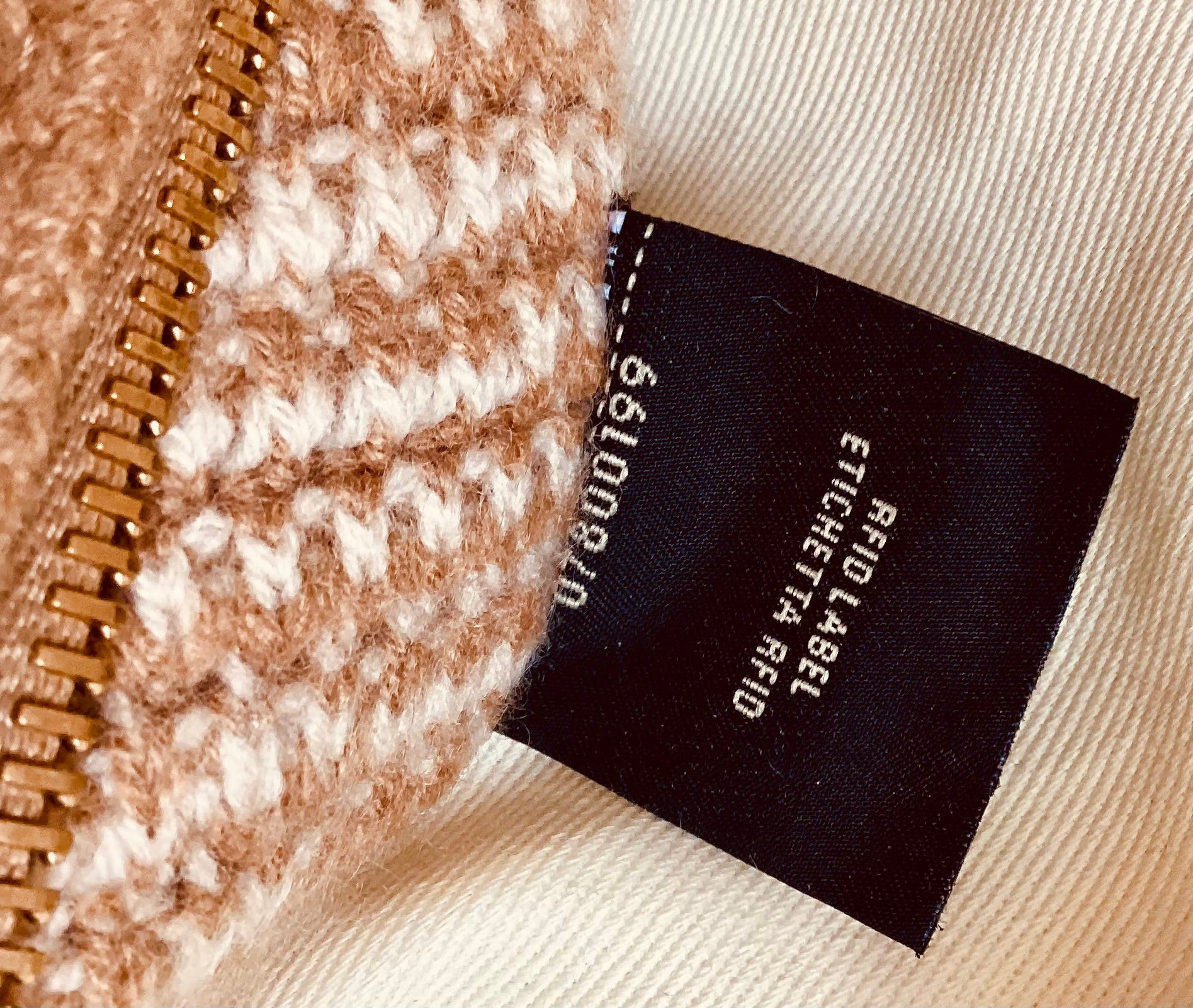 Fendi FF Fabric Flat Pouch Wristlet Cammello Beige & White – Previously Owned Authentic