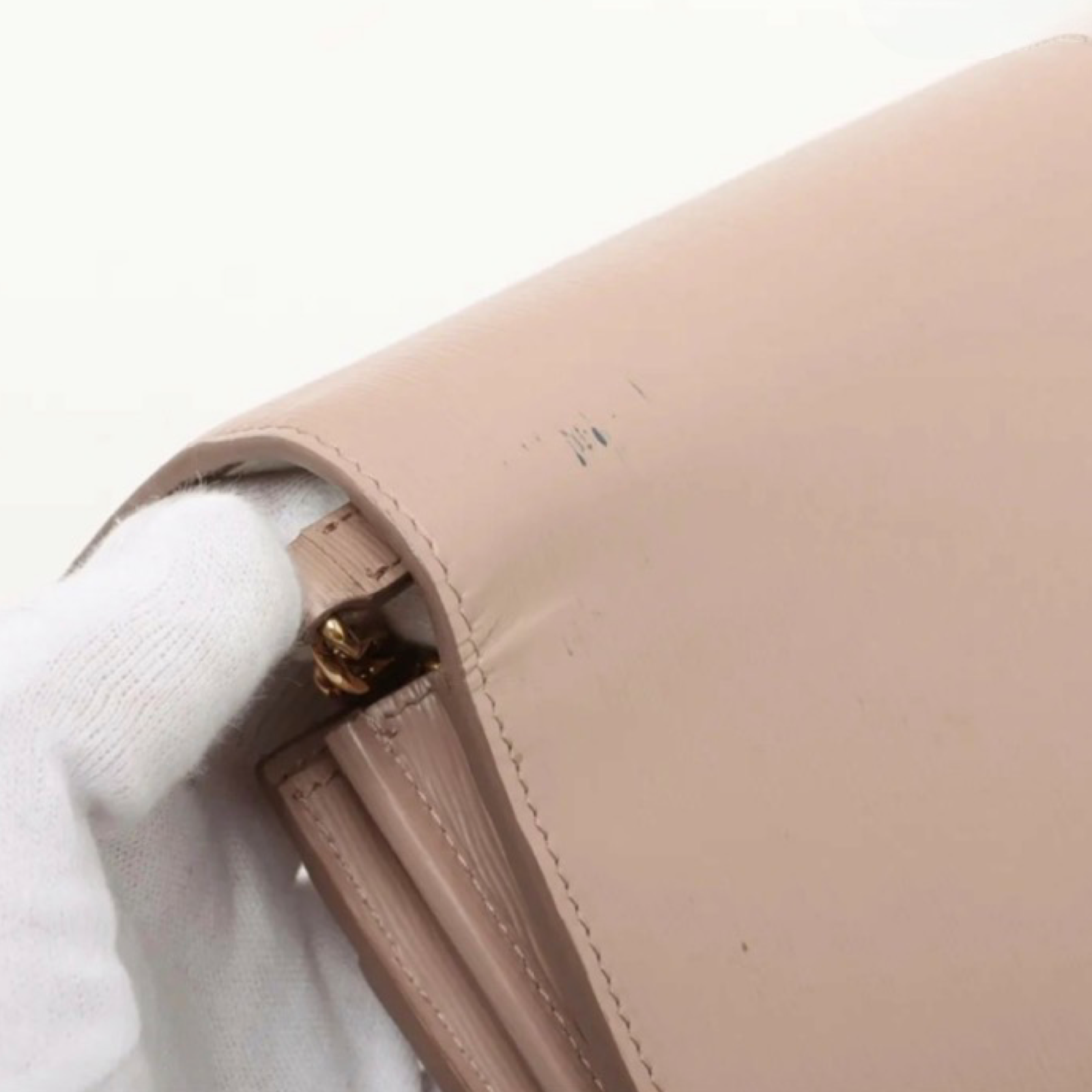 PRADA Pink Leather Shoulder Bag Previously Owned Authentic