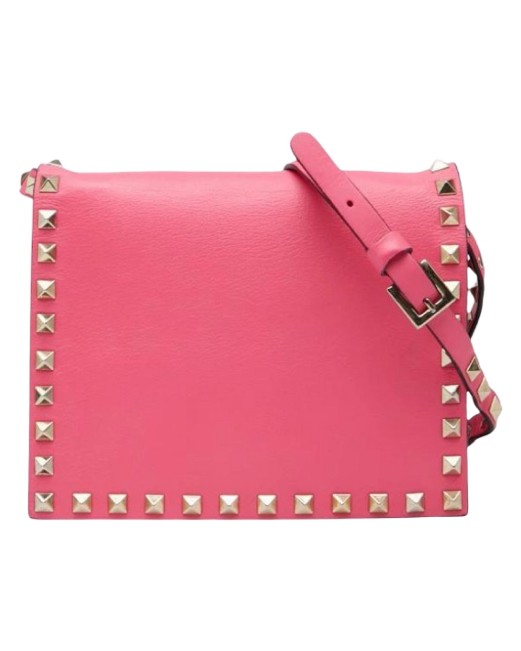 Valentino Garavani Rockstud Pink Leather Crossbody Shoulder Bag |Previously Owned Authentic