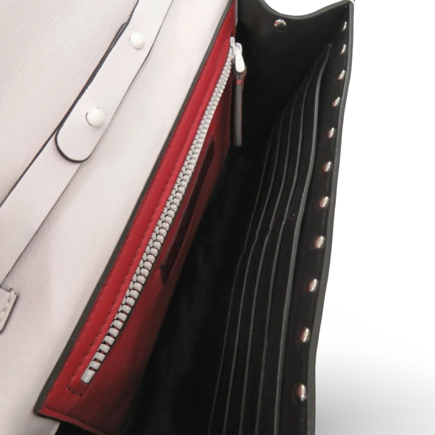 Valentino Garavani Rockstud Leather Shoulder Bag White – Like New | L’LUXE Authentic’s