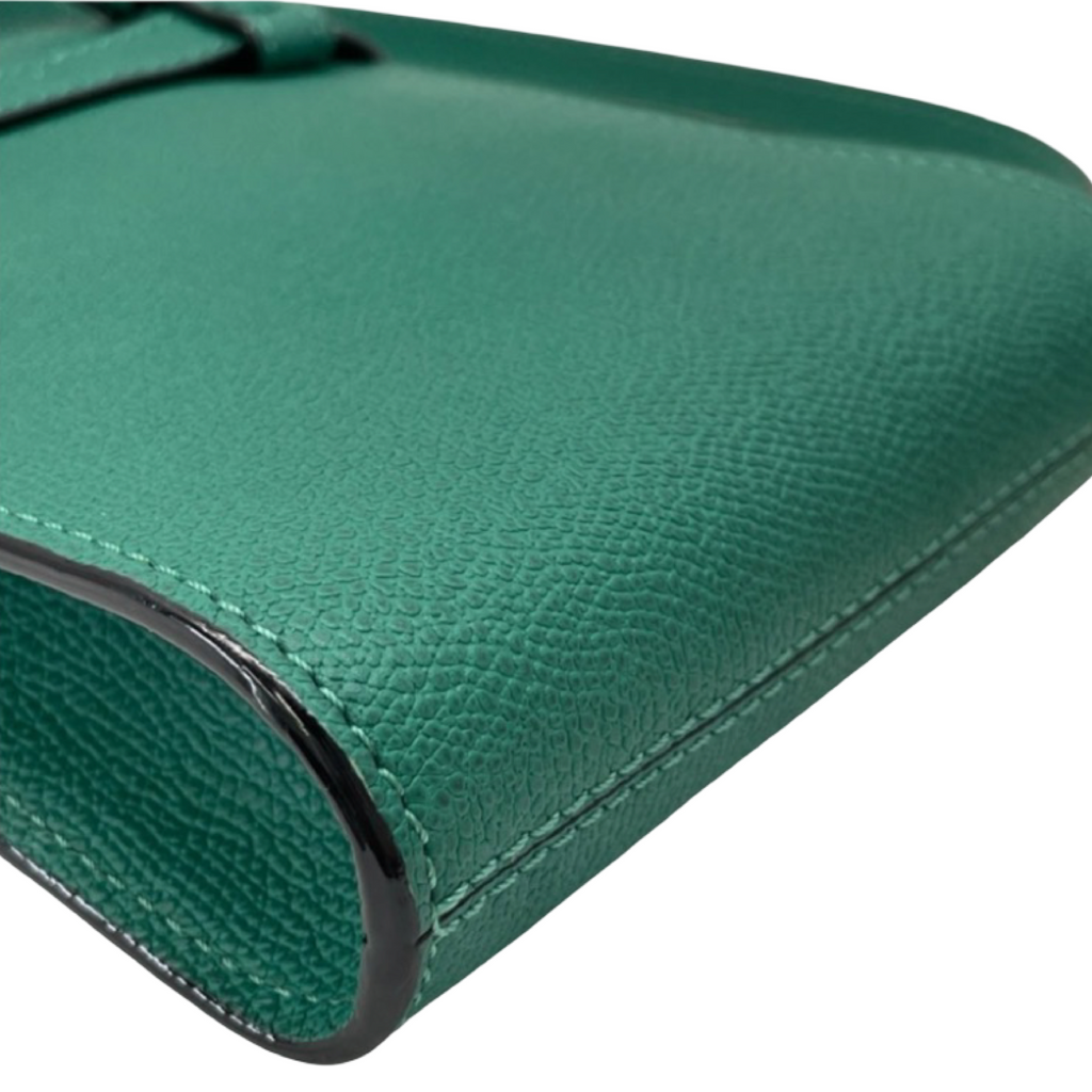 Valextra Slim B Tracollina Green Leather Crossbody Bag – Previously Owned