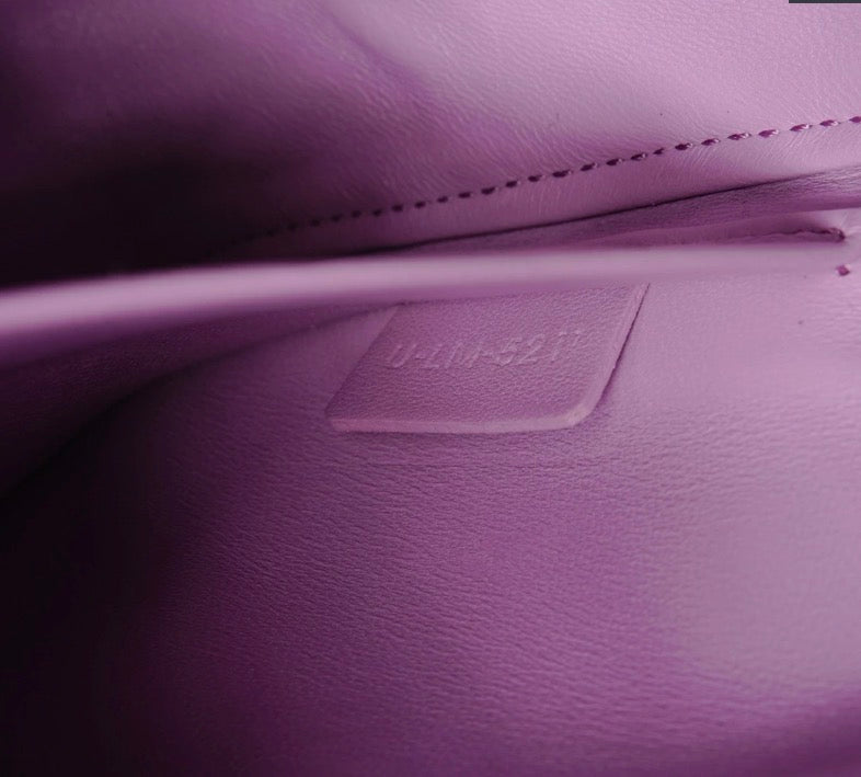 CELINE Triomphe Chain Shoulder Bag Pink Shiny Calfskin | Authentic Previously Owned