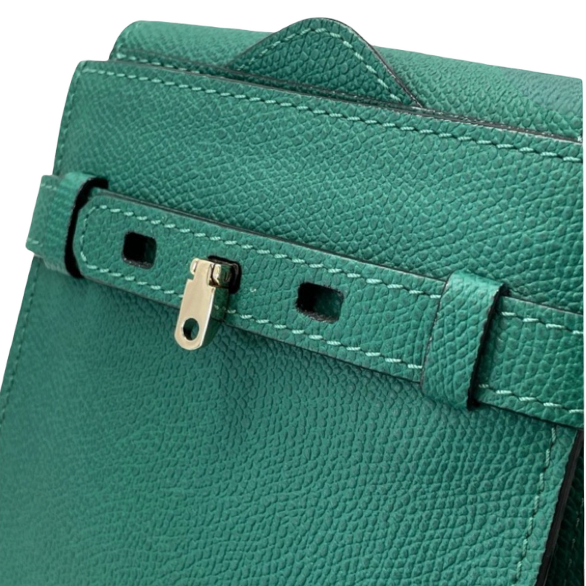 Valextra Slim B Tracollina Green Leather Crossbody Bag – Previously Owned