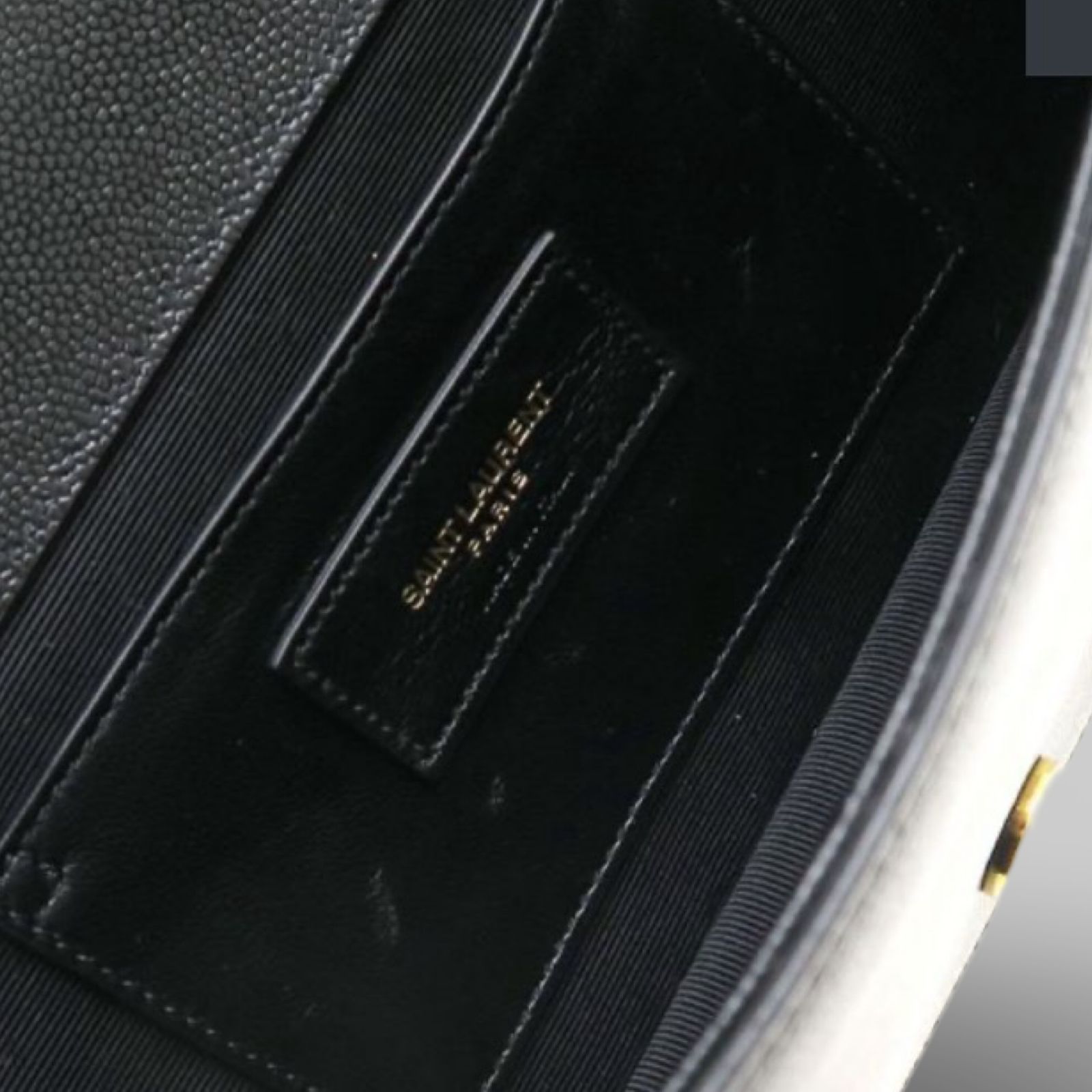 Saint Laurent Paris Clutch Bag Black Leather Previously Owned Authentic