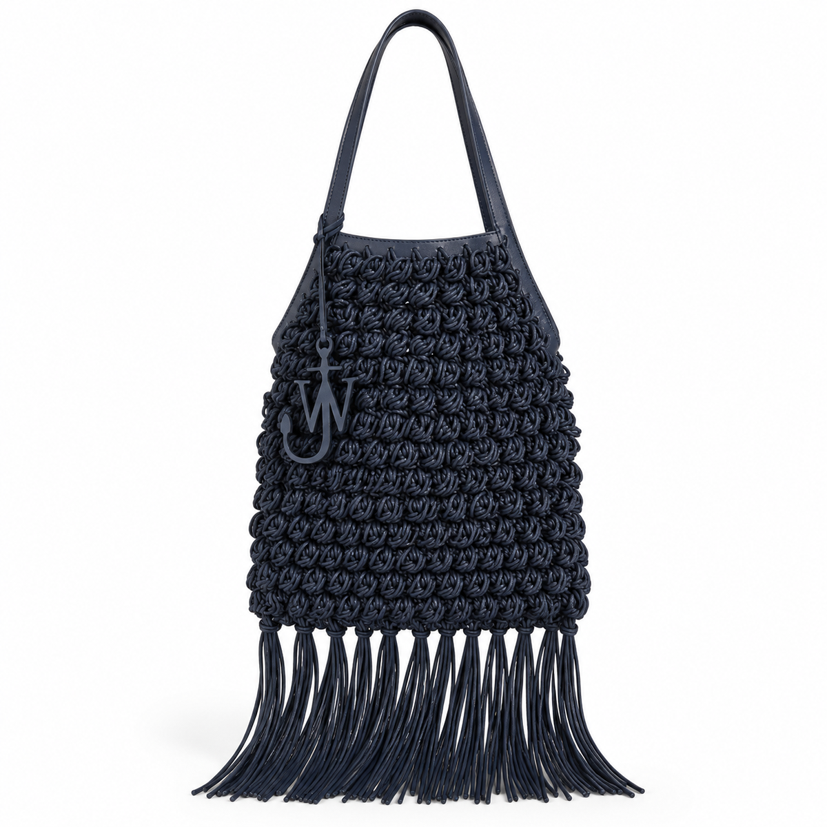 JW Anderson Popcorn Shopper Tote in deep navy Authentic Previously Owned