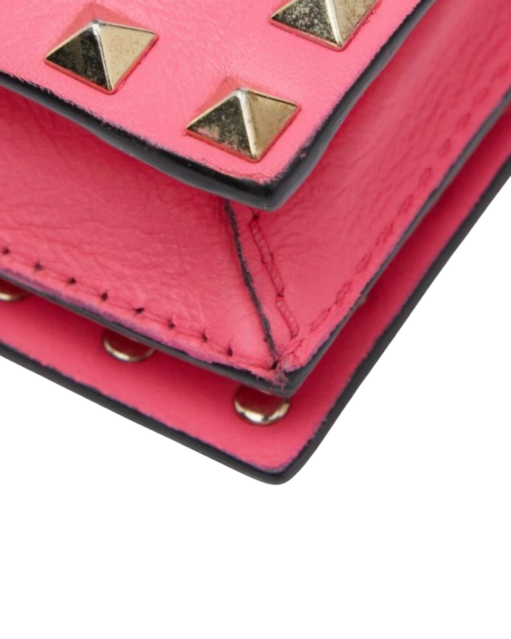 Valentino Garavani Rockstud Pink Leather Crossbody Shoulder Bag |Previously Owned Authentic