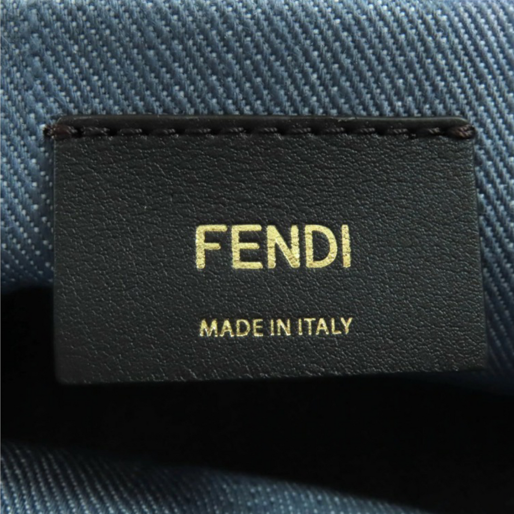 FENDI Mamma Baguette Small Denim Zucca FF Shoulder Bag Grey – Unused Condition Previously Owned Authentic