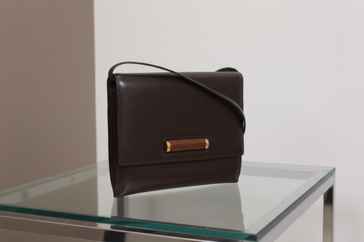Hermès 2WAY Havana Clutch Bag Box Calf Brown – Fair | L’LUXE Vintage