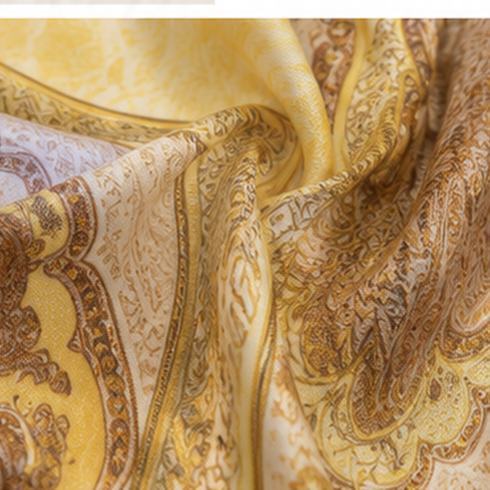 Golden Paisley Print Relaxed Shirt & Matching Wide-Leg Trouser Co-Ord Outfit