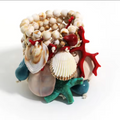 The Coastal Edit Shell, Starfish & Coral Multi-Layer Statement Bracelet