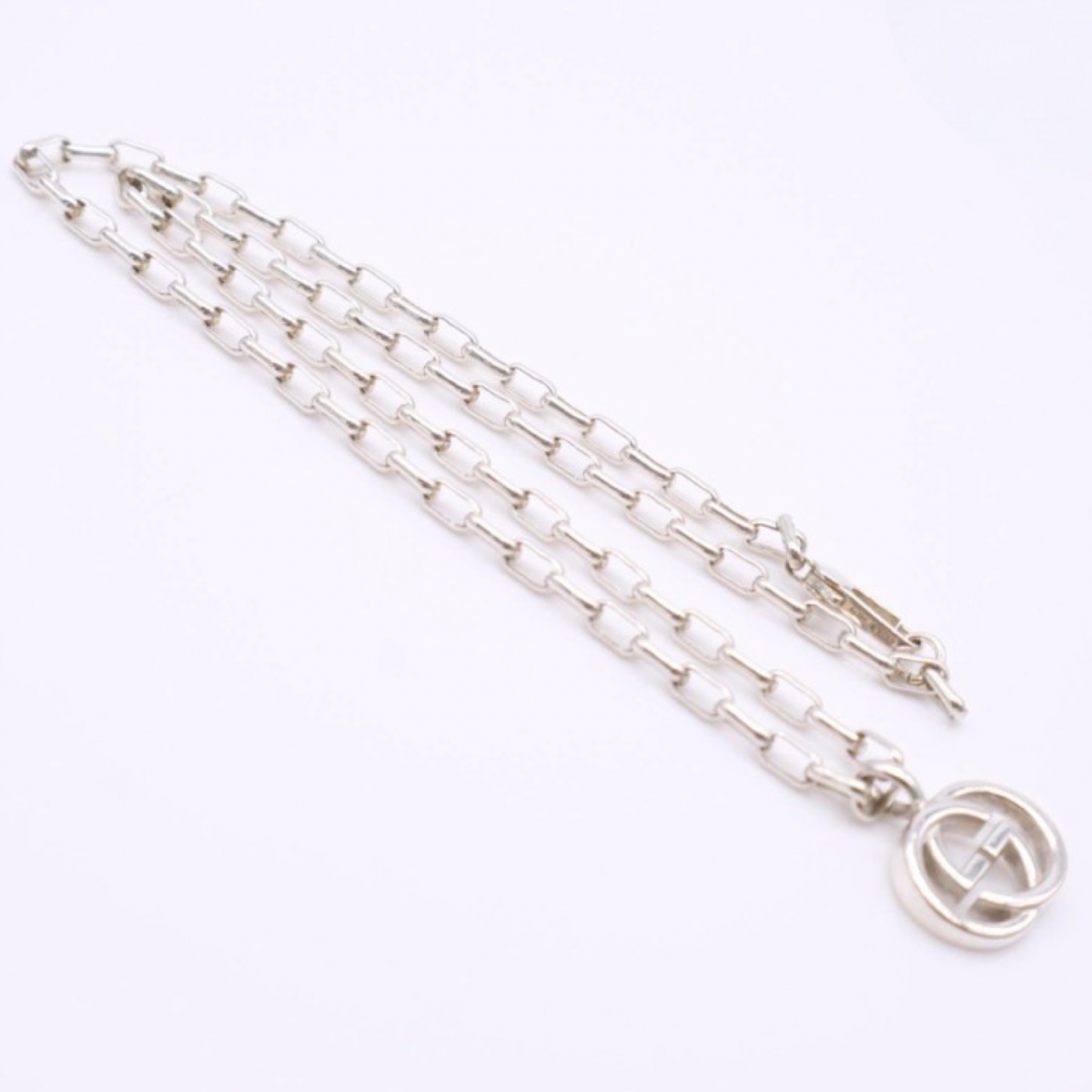 GUCCI Interlocking G Silver Necklace –Authentic Previously Owned