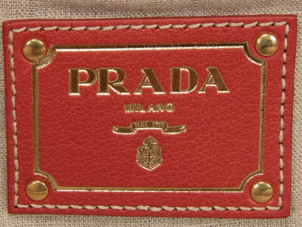 Prada Canapa Canvas Tote Bag Previously Owned Authentic