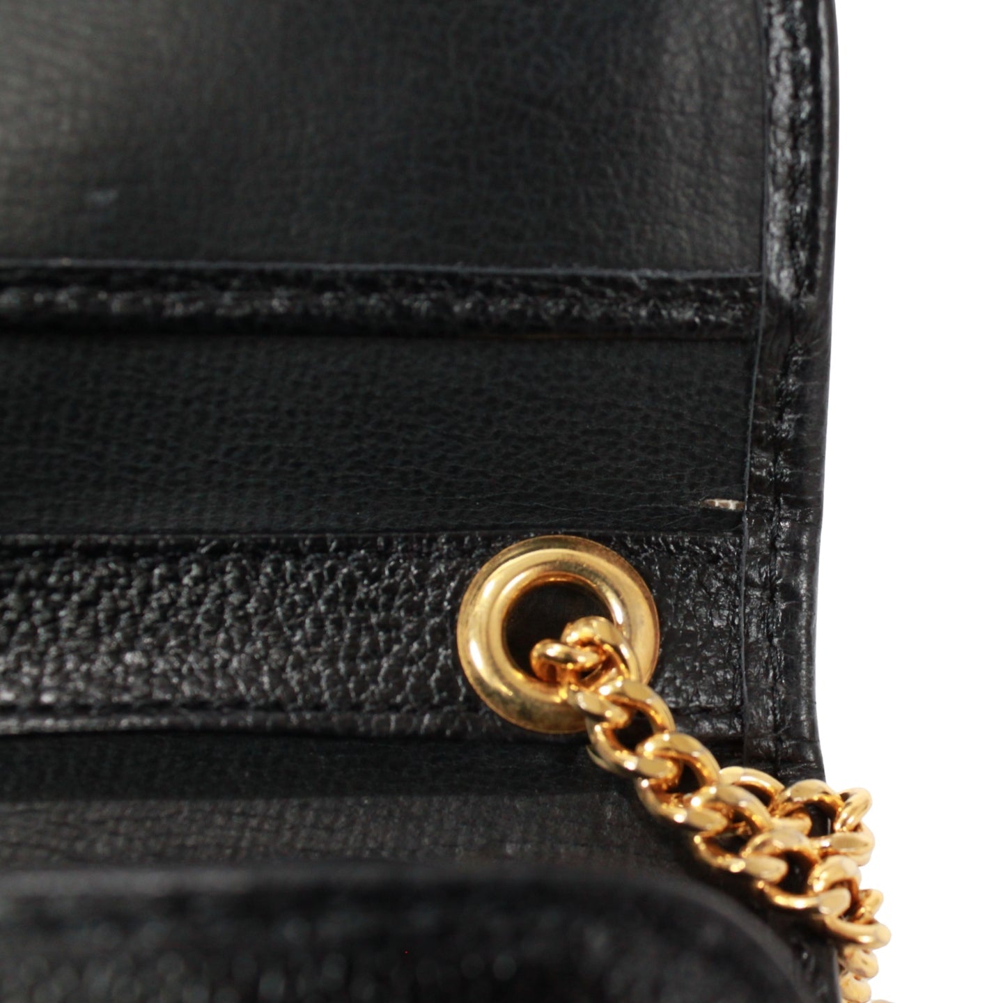Christian Dior Leather Chain Shoulder Bag – Gold Hardware Envelope Flap Previously Owned Authentic