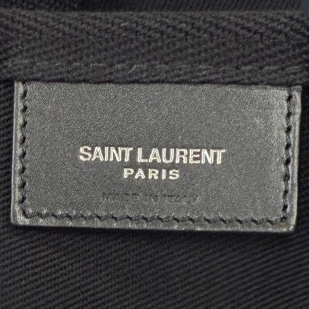 Saint Laurent Rive Gauche Canvas Backpack Black – Authentic Previously Owned