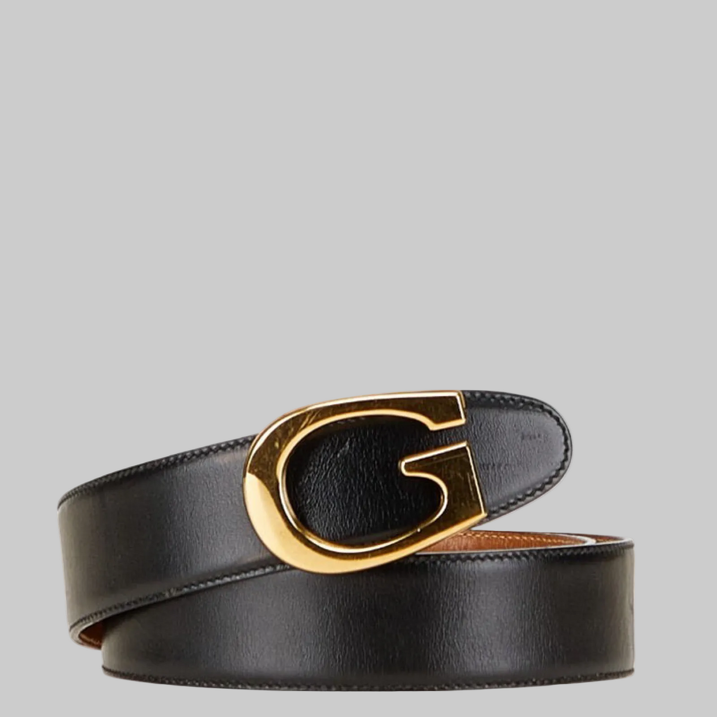 Gucci Black Leather Belt with Gold G Buckle – Ladies – Size 65 (26) Previously Owned | L’LUXE Authentic’s