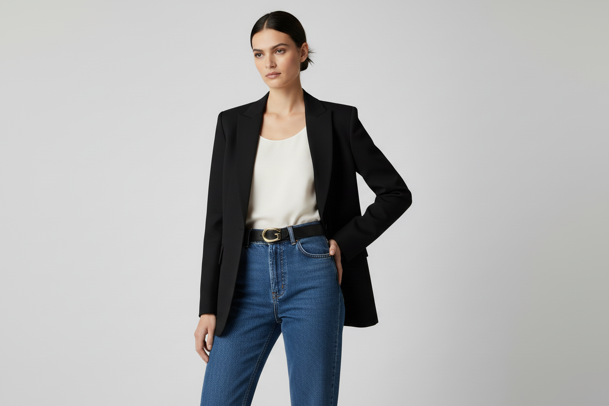 Gucci Black Leather Belt with Gold G Buckle – Ladies – Size 65 (26) Previously Owned | L’LUXE Authentic’s