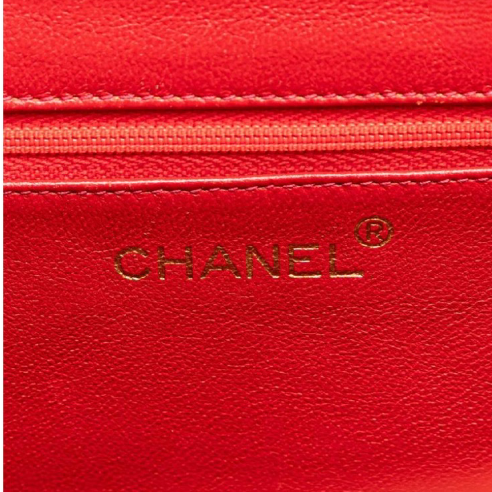 CHANEL Red Caviar Leather Coco Mark Top handle bag in red caviar leather Previously owned Authentic