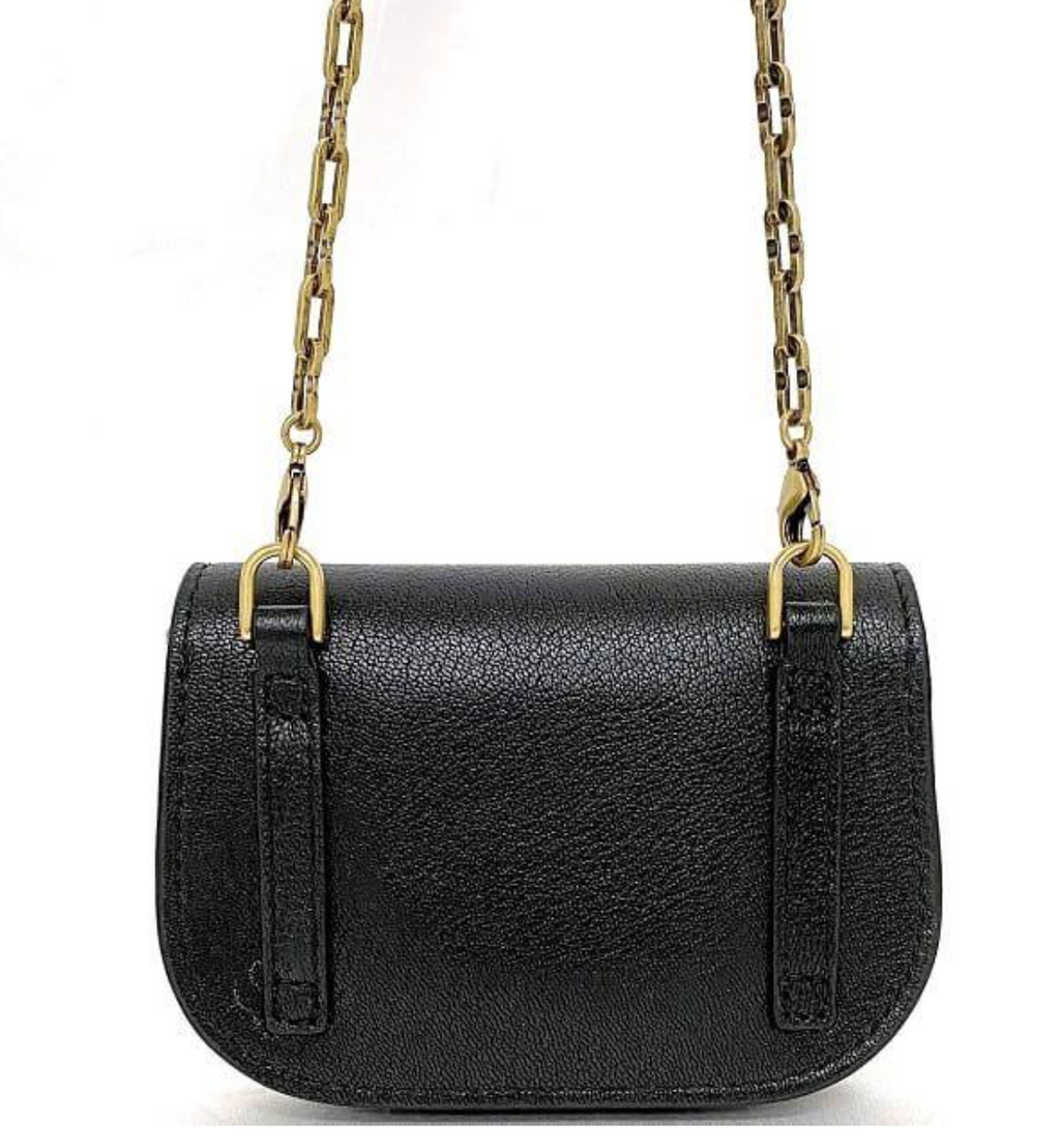 Christian Dior Chain Mini saddle Pouch Authentic Previously Owned