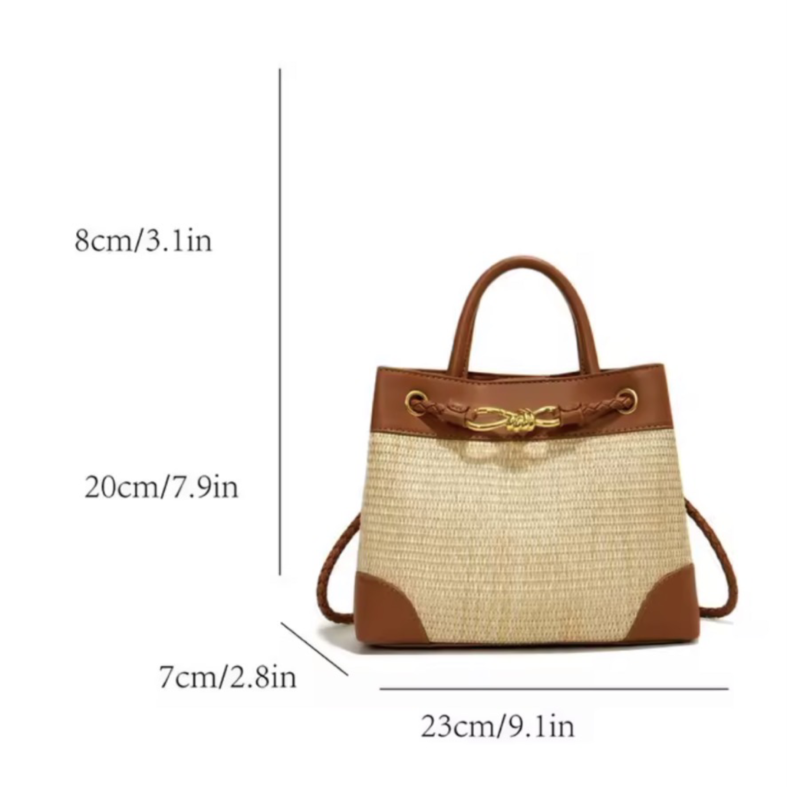 Structured Mini Tote with Woven or Smooth Finish – Multiple Colours – Resort Style (Generic)