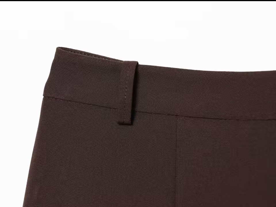Brown Cropped Blazer & Bermuda Pants Set – Elegant Casual Two-Piece Suit
