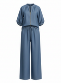 Women’s Solid Wide-Leg 2-Piece Pant Set -Editor’s Pick