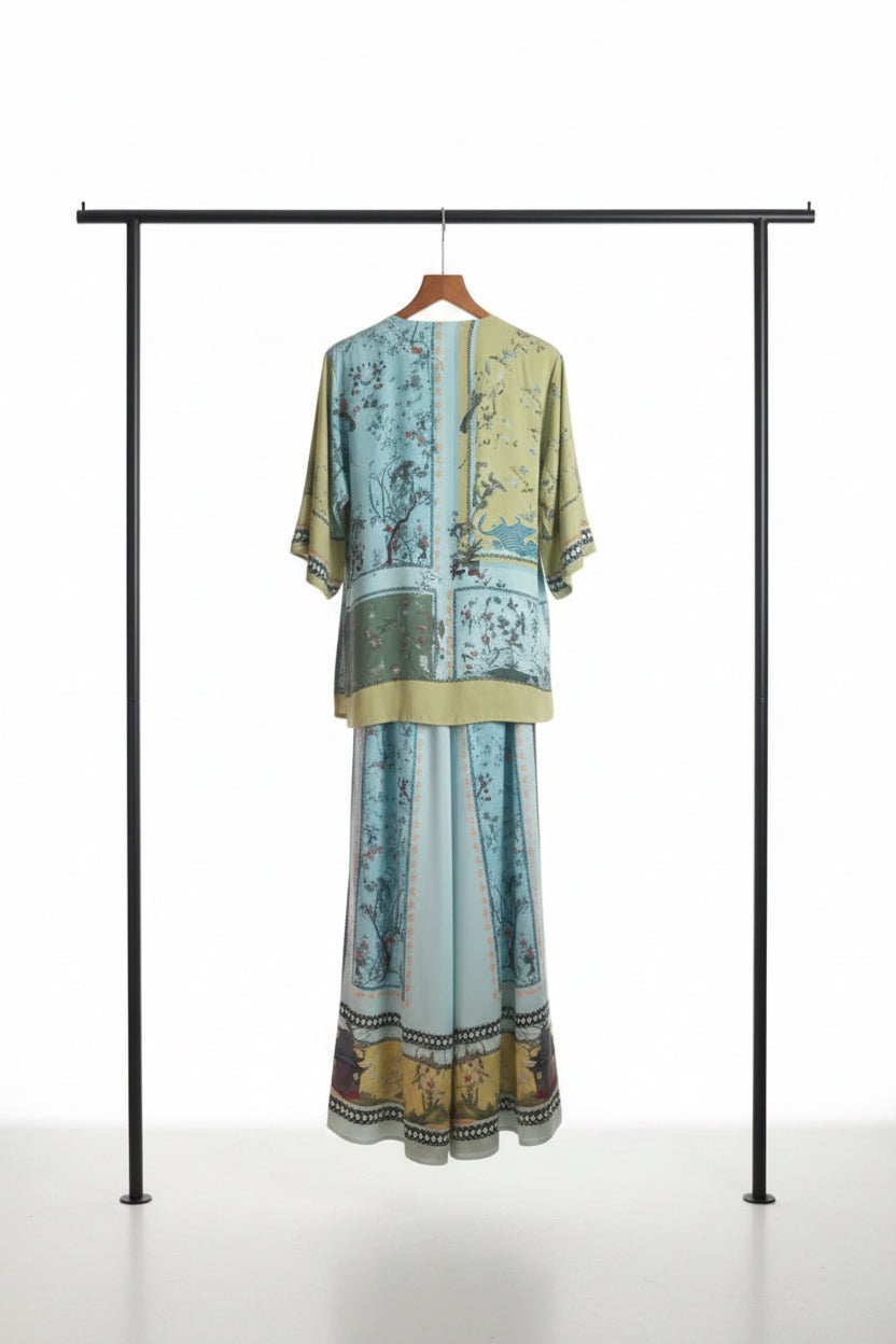 Effortless Multicolor Print Co-Ord XL Set *  Last Chance *Ships 1-2 days