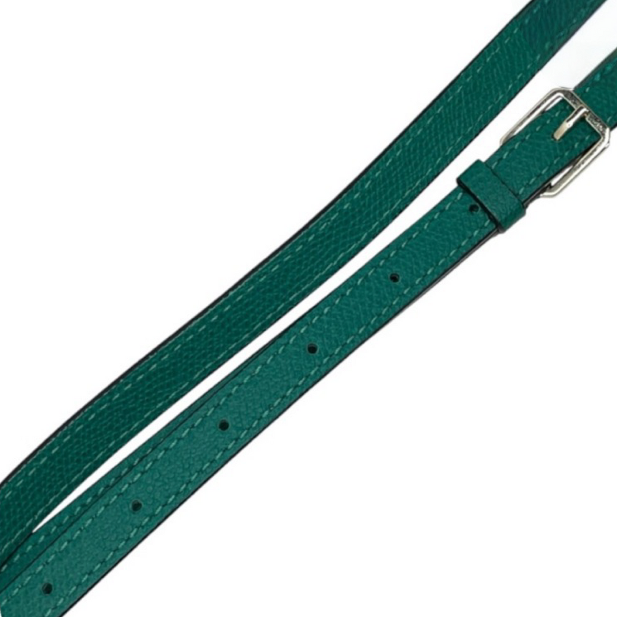 Valextra Slim B Tracollina Green Leather Crossbody Bag – Previously Owned