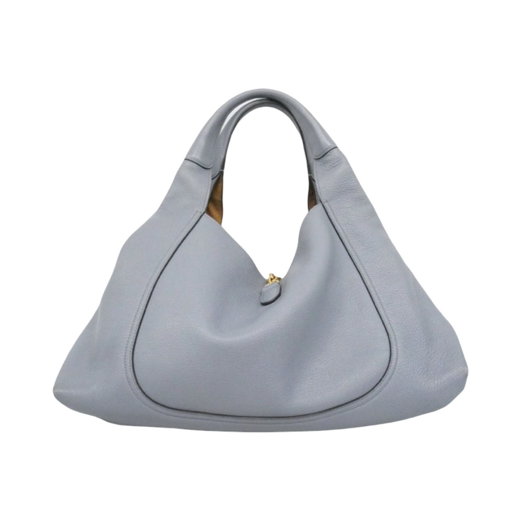 GUCCI Soft Bit Blue Leather Shoulder Bag | Pre-Owned Authentic