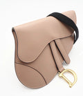 Christian Dior Saddle Flat Belt Pouch Beige Calf Leather Authentic Previously Own