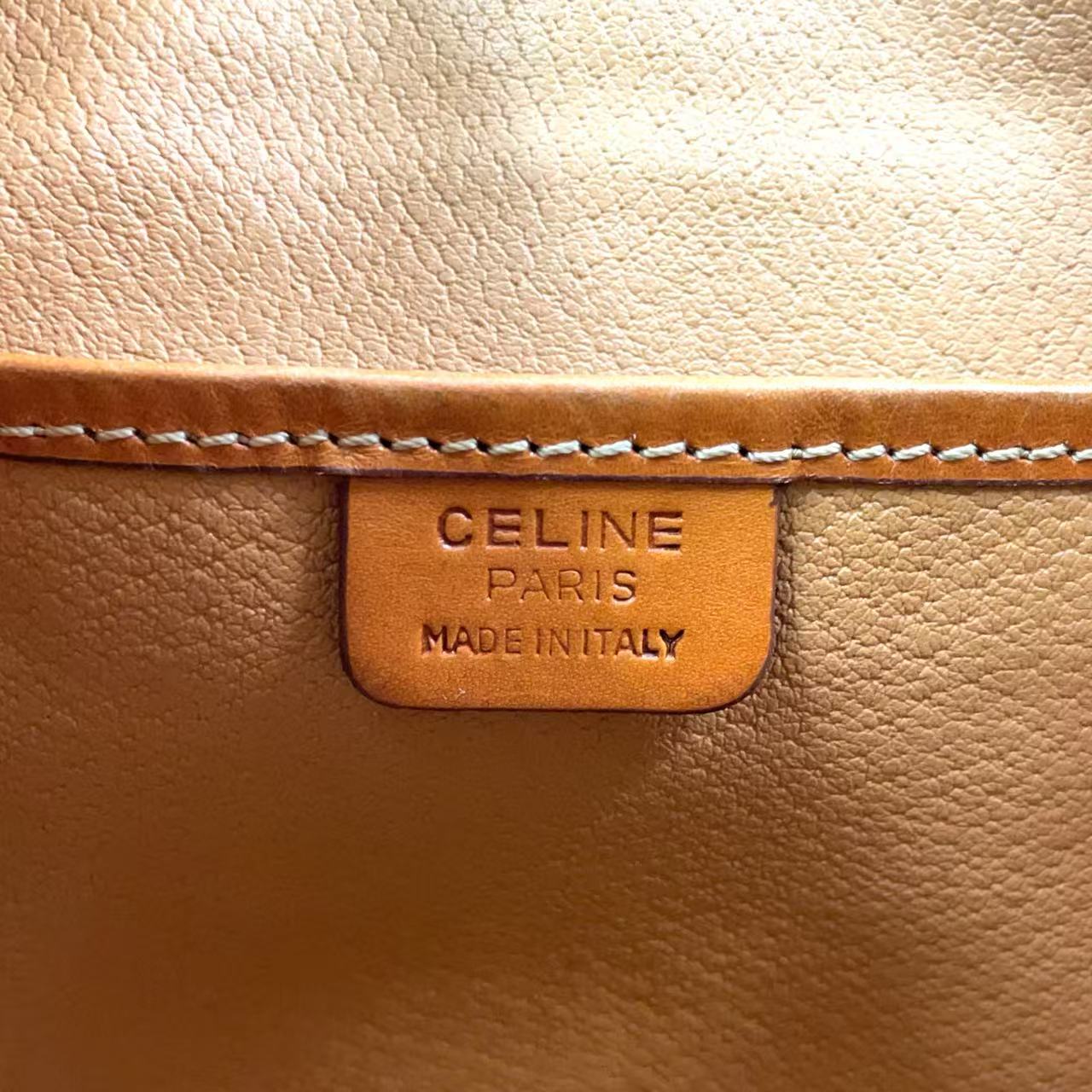 Celine Macadam Pattern Mini Rucksack PVC Leather Brown – Fair Condition | L’LUXE