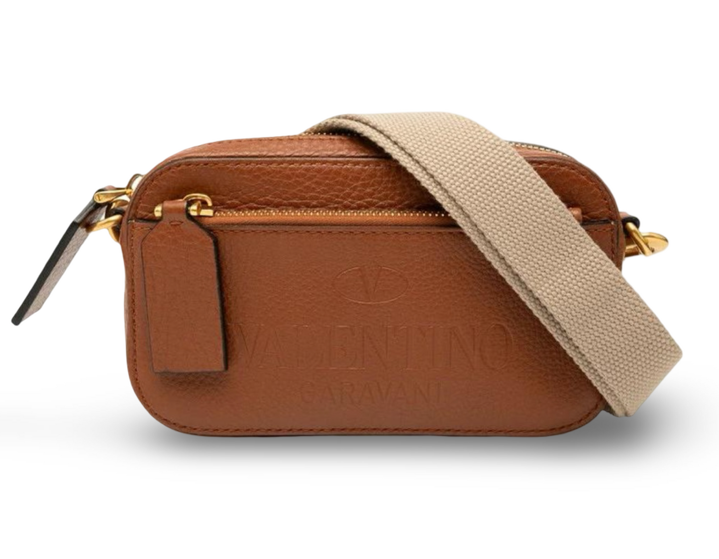 Valentino Garavani Leather Crossbody Waist Bag Brown – Like New Condition | L’LUXE Authentic’s