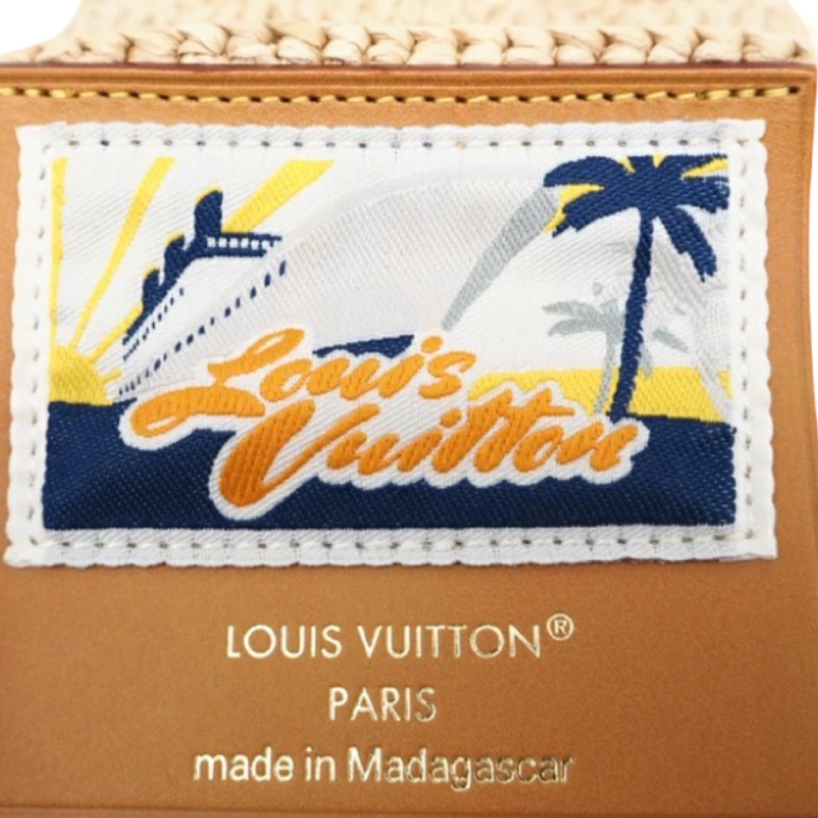 Louis Vuitton Envelope Pouch Raffia Bag Authentic Previously Owned