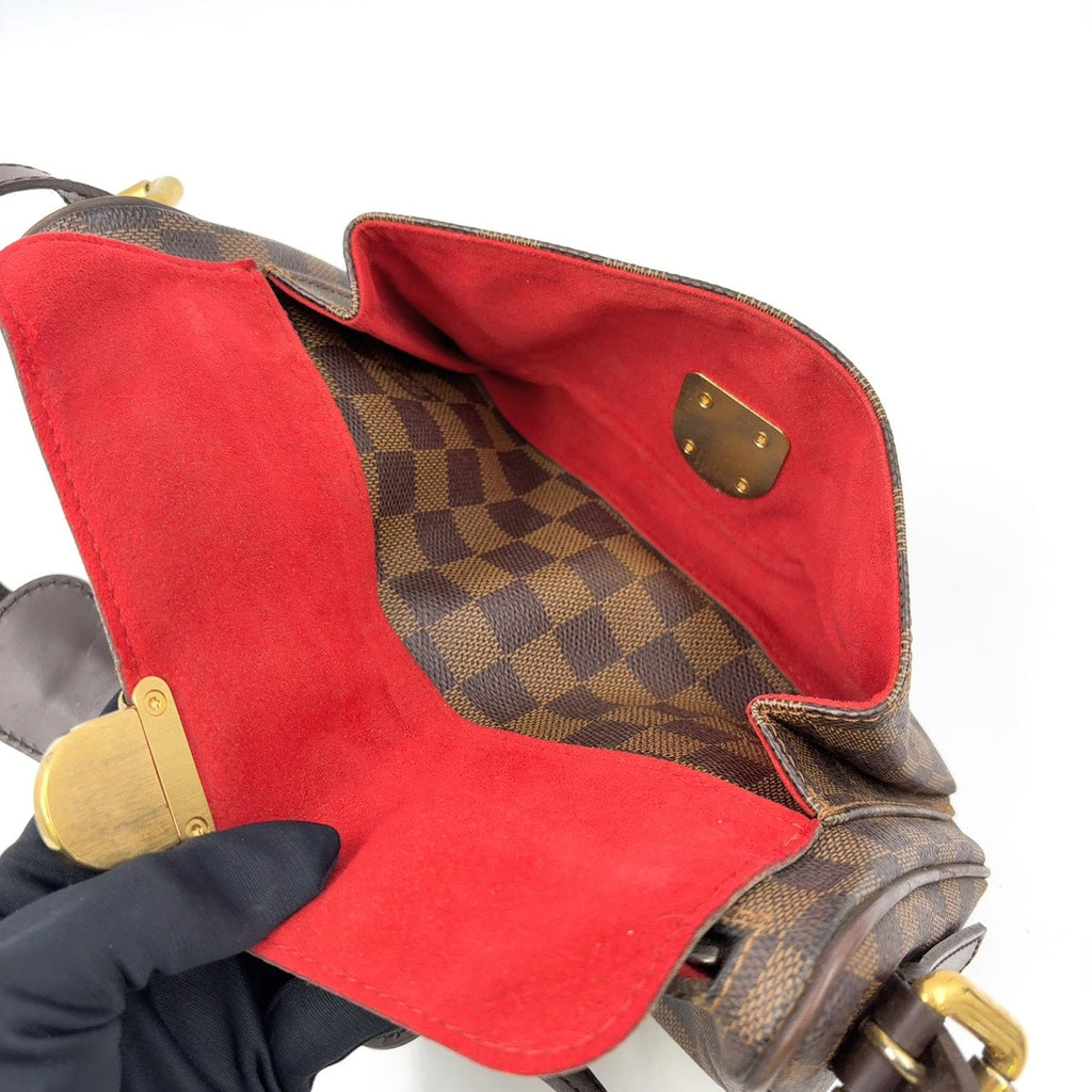 Louis Vuitton Ravello GM Damier Ebene Crossbody Shoulder Bag Previously Owned Authentic
