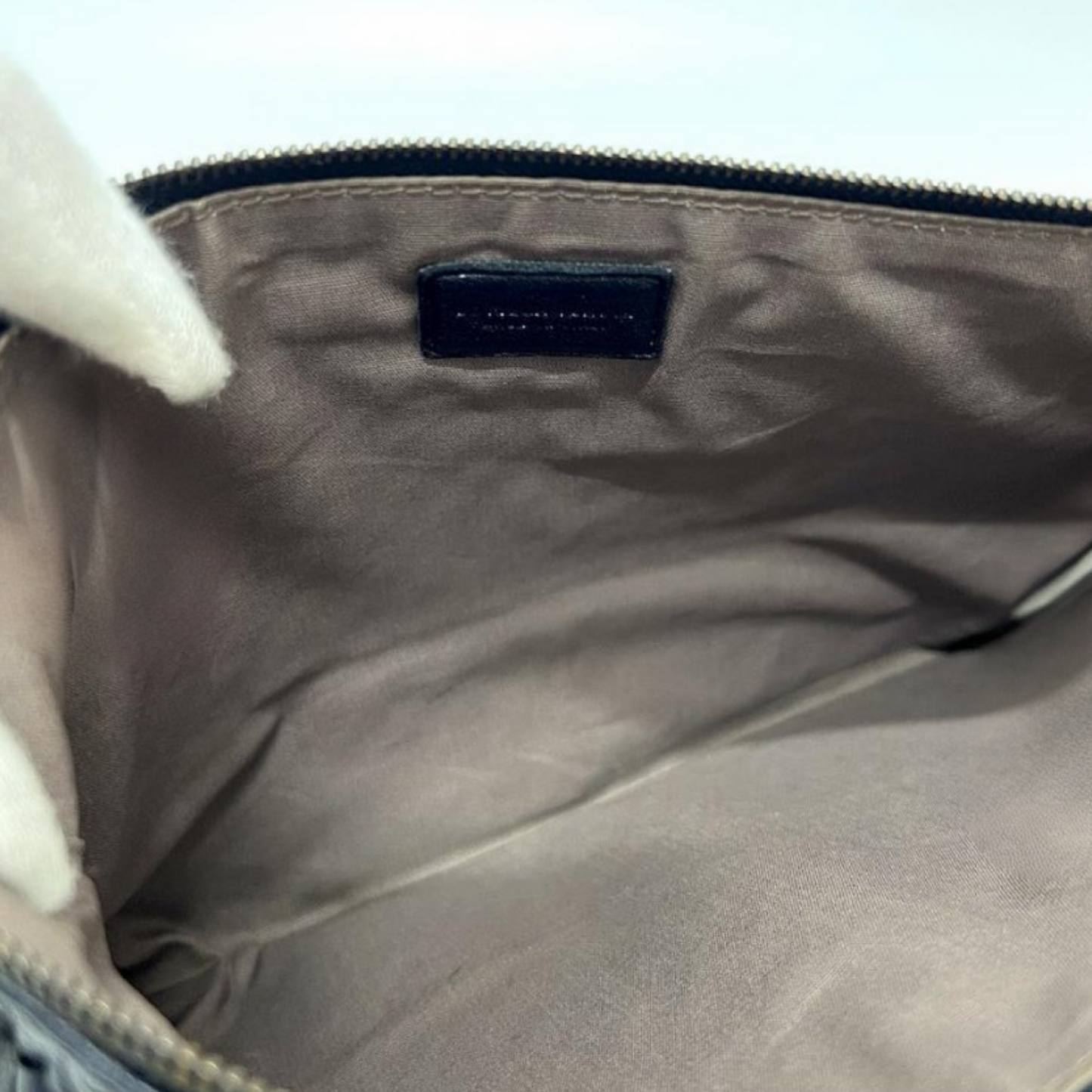 Bottega Veneta Intrecciato Leather Clutch Black Blue Green – Pre-Owned Very Good Condition | L’LUXE Authentic’s