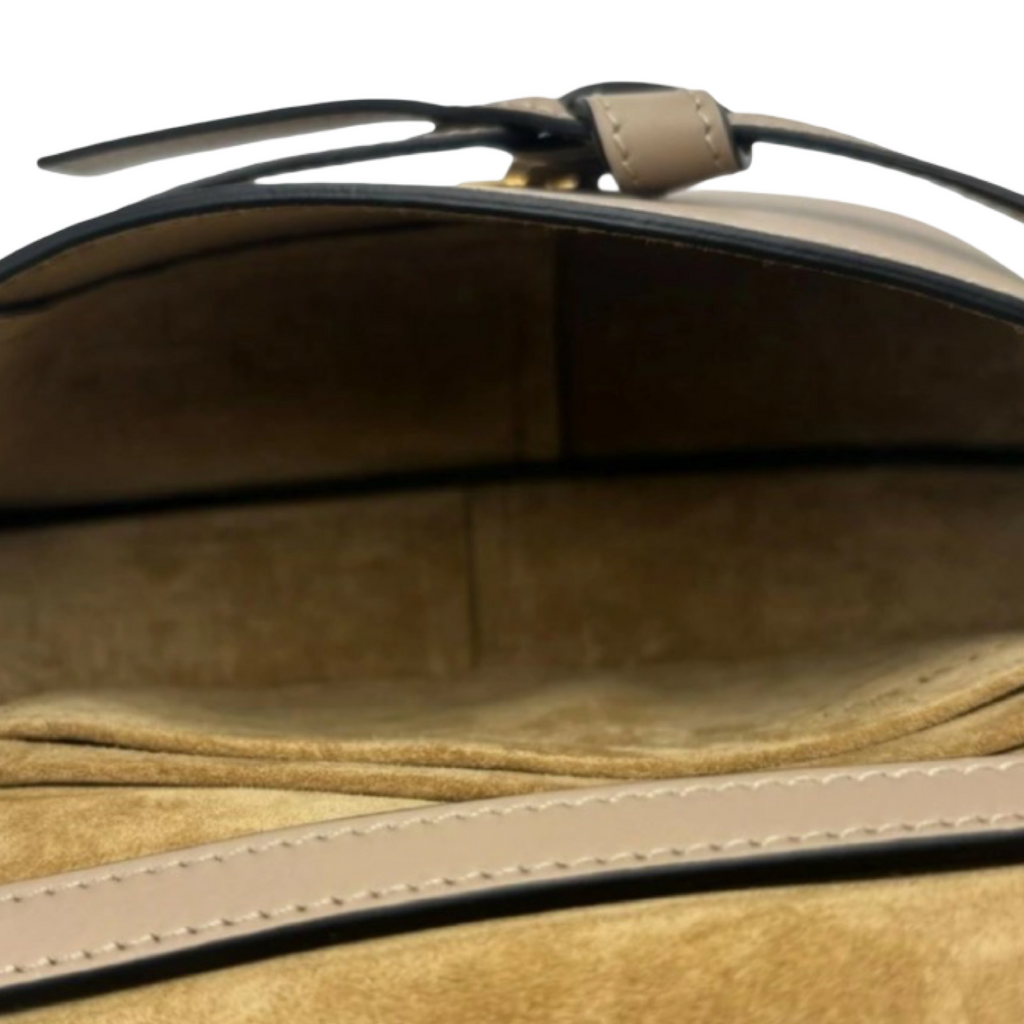 LOEWE Gate Dual Mini Beige Leather Bag Previously Loved Authentic