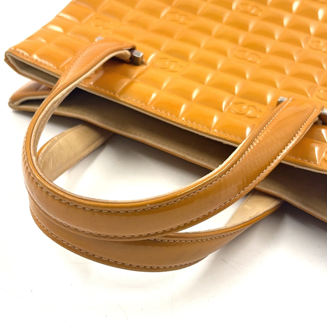 Chanel Chocolate Bar Coco Mark Patent Leather Tote Yellow – Previously Owned Good Condition | L’LUXE Authentic’s